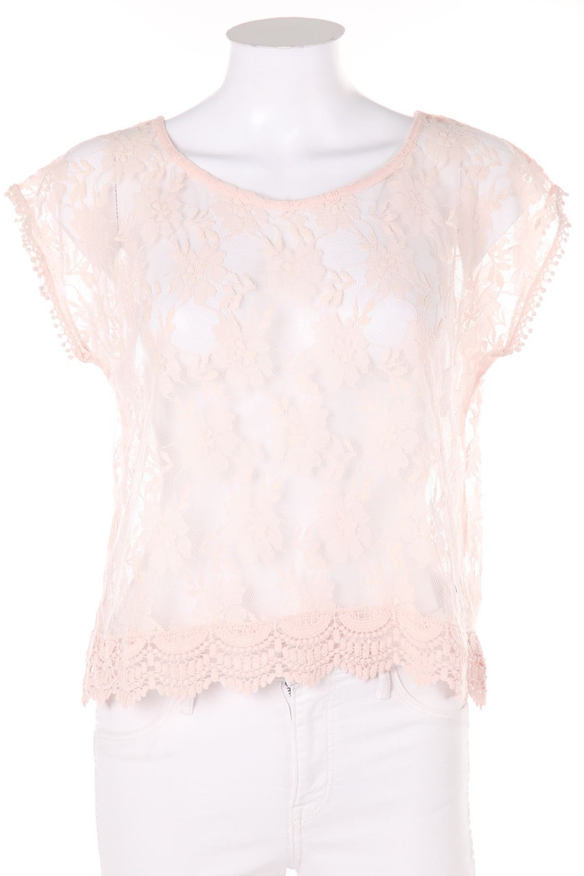 Jennyfer - Kurzarm-Bluse aus Spitze - L