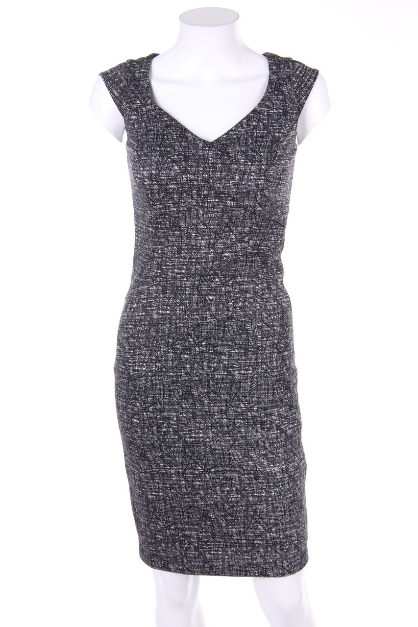 ESPRIT - Kurzarm-Etui-Kleid mit Muster - XS