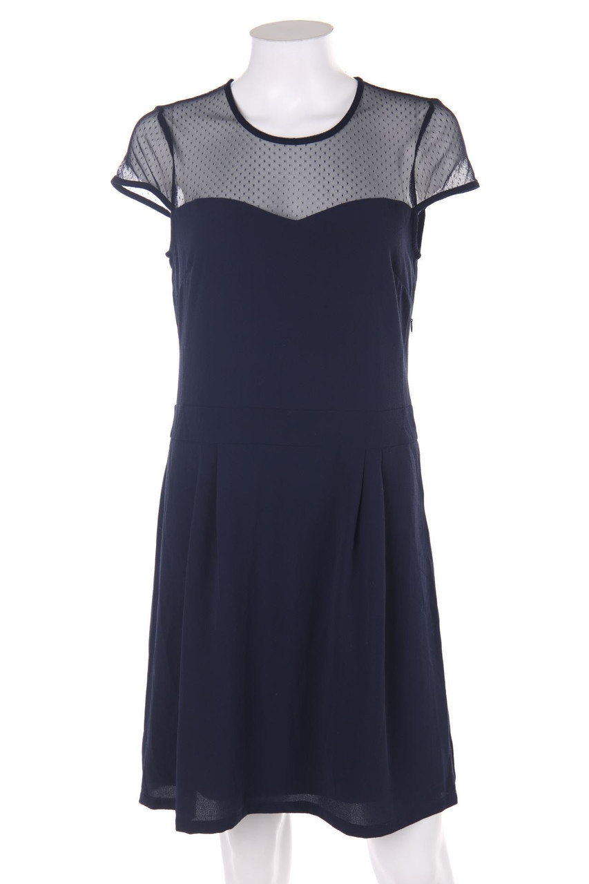 CAMAÏEU - Abendkleid mit Mesh-Einsatz - S