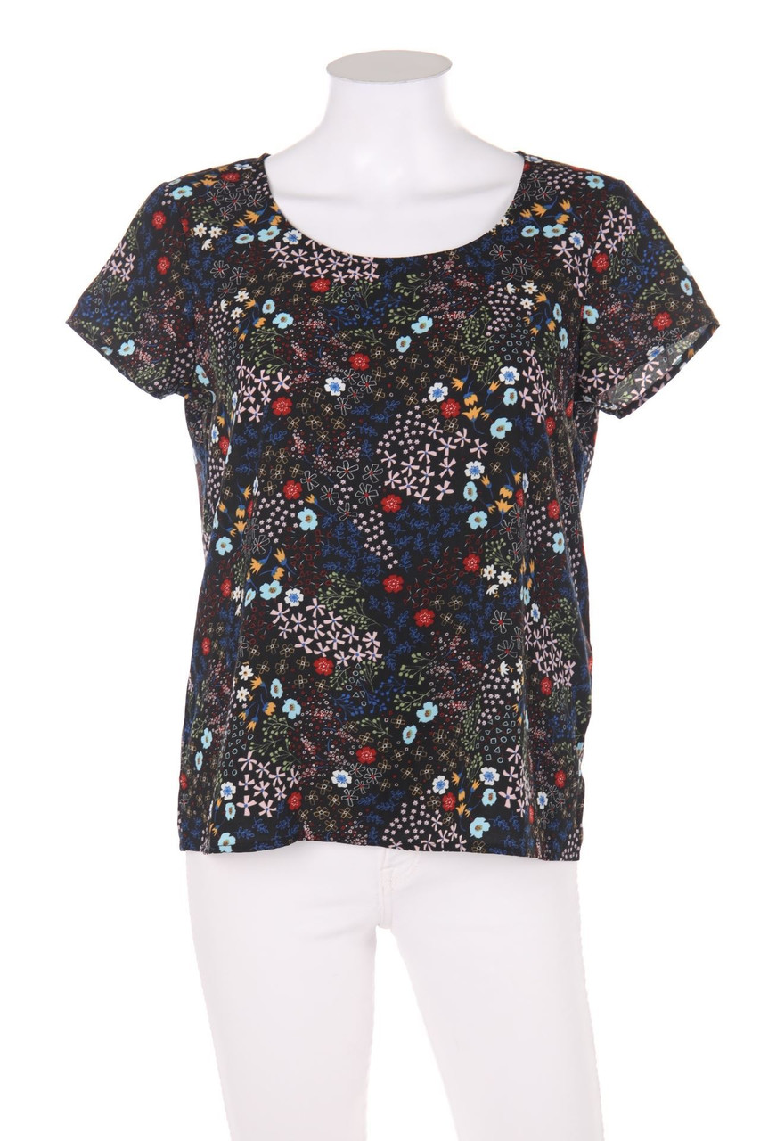 ONLY - Kurzarm-Bluse mit floralem Muster - D 34