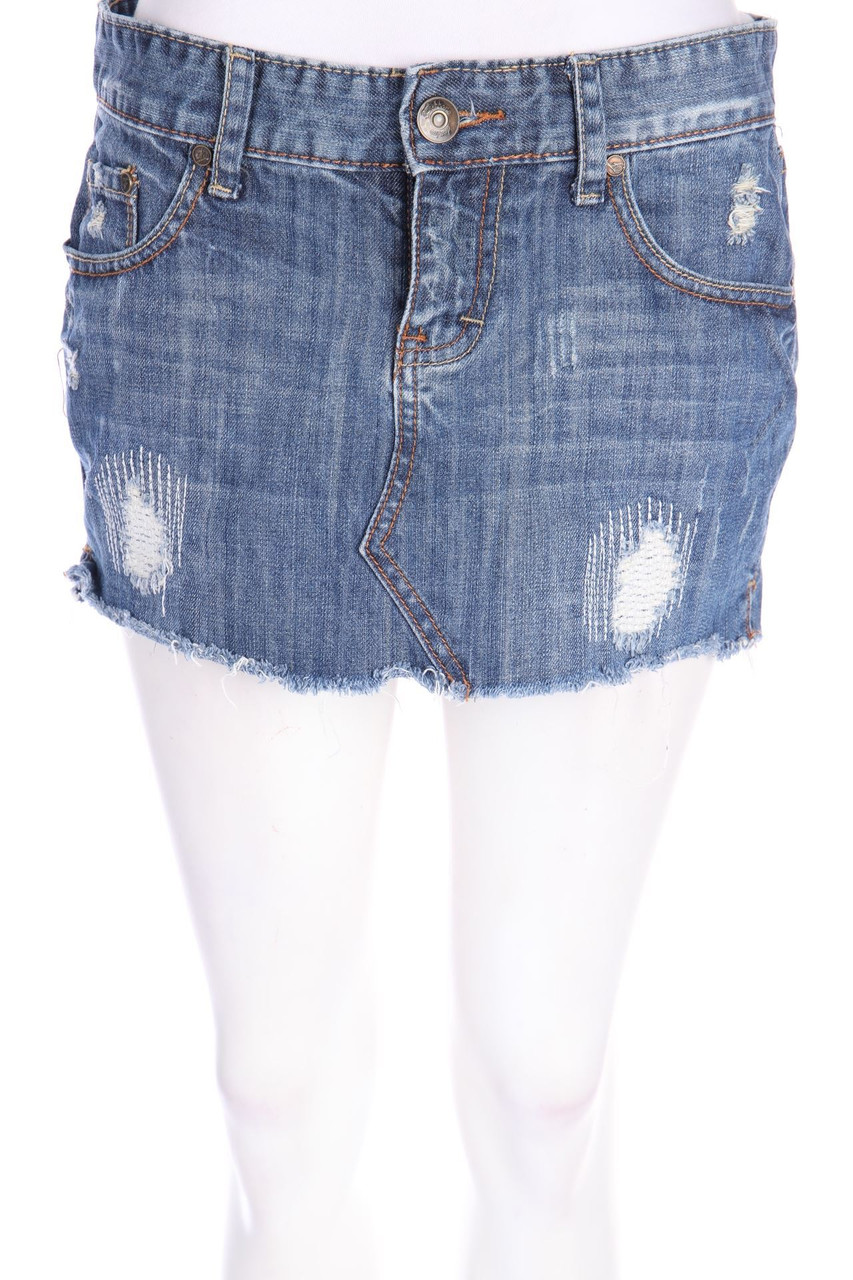 FSBN - Distressed Mini Denim Skirt - M