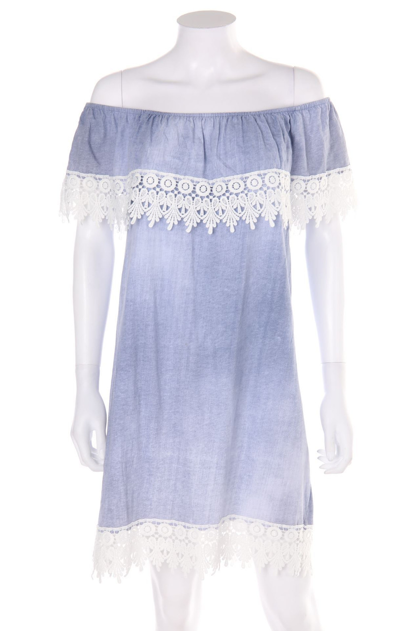 No Label - Carmen-dress with Lace Insert - XS