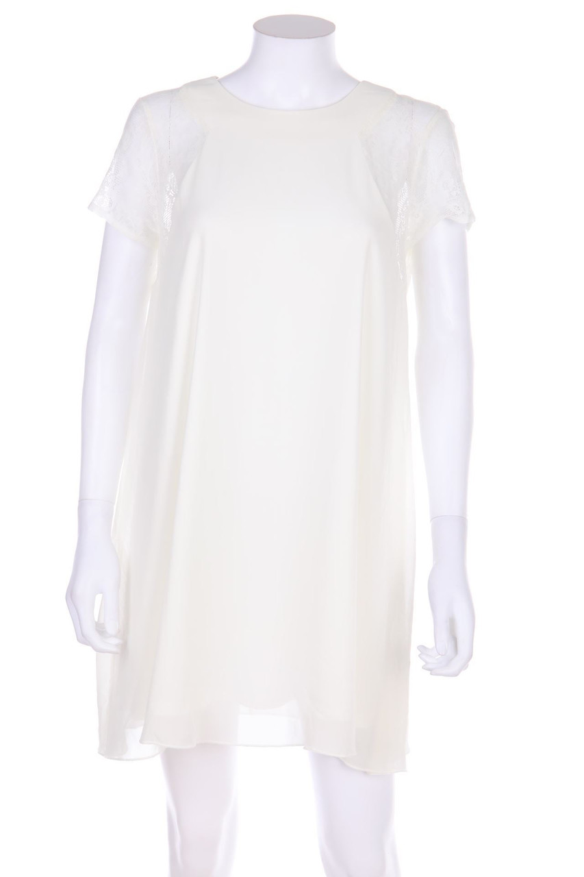 LOVE - Shift-Kleid mit Spitzen-Einsatz - L