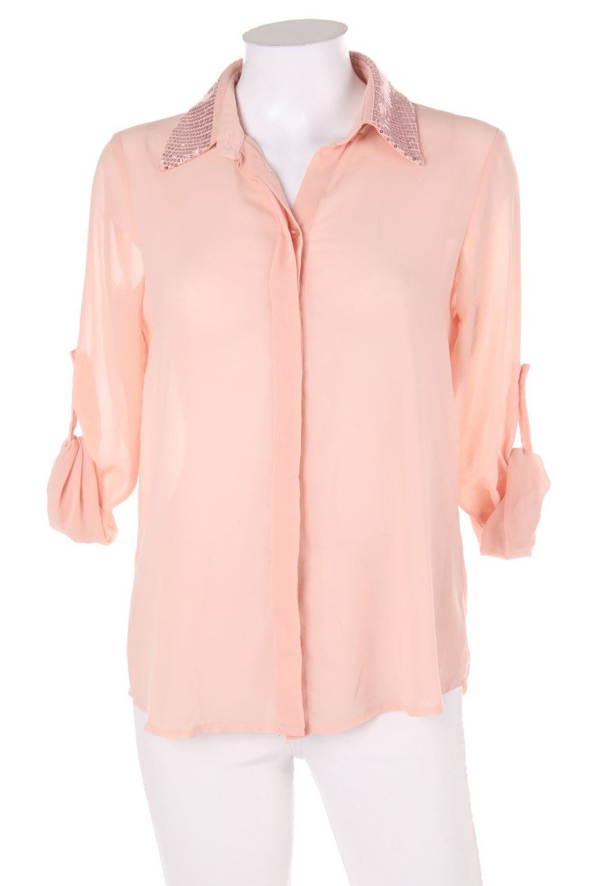 AMISU - Bluse mit 3/4-Ärmel mit Pailletten - M