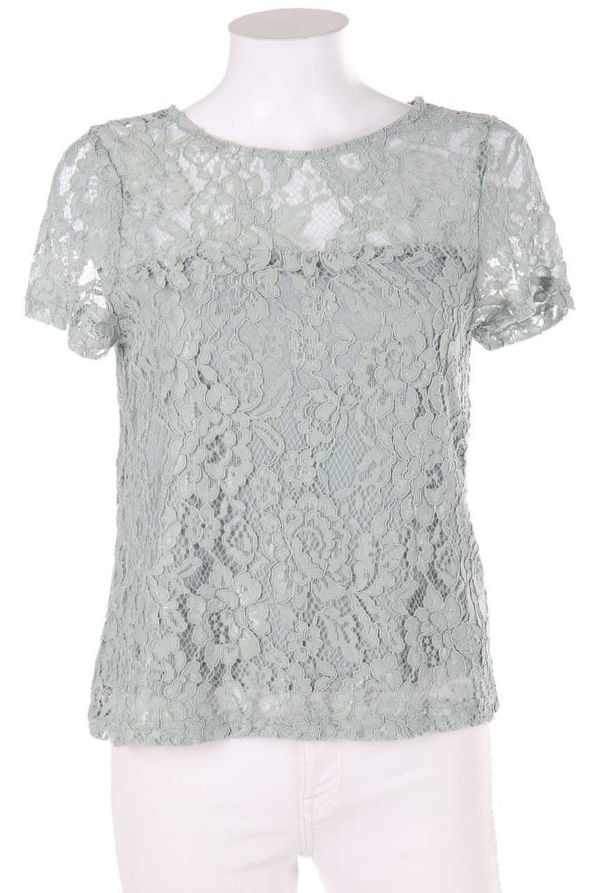 zebra - Shortsleeve Blouse, Lace - XS