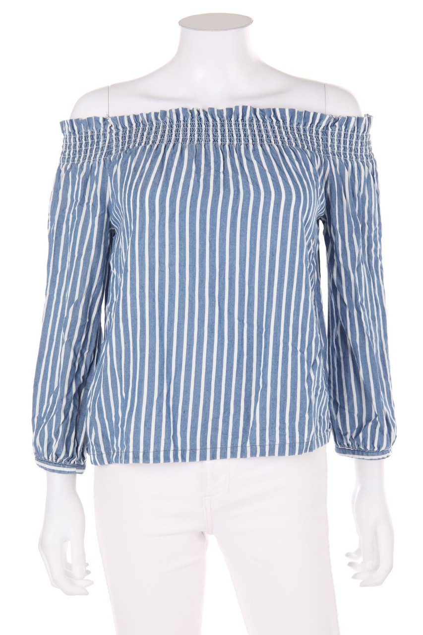 ONLY - Carmen-Bluse mit Streifen - D 36