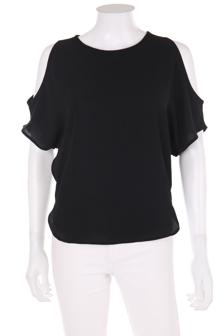 ANNA FIELD - Cold-Shoulder-Shortsleeve Blouse with Cut-Out - D 34