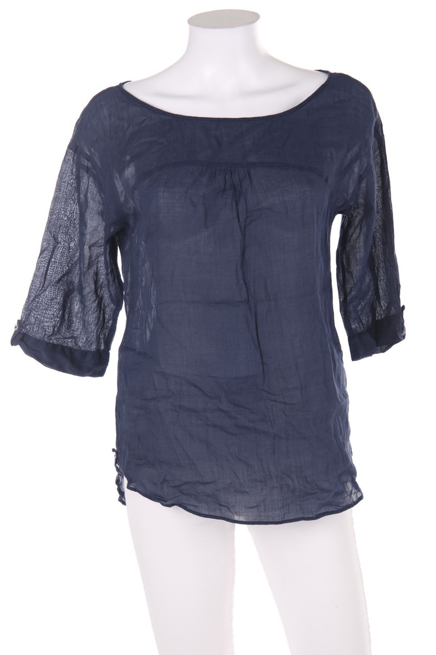 ZARA - Kurzarm-Bluse mit Raffungen - XS