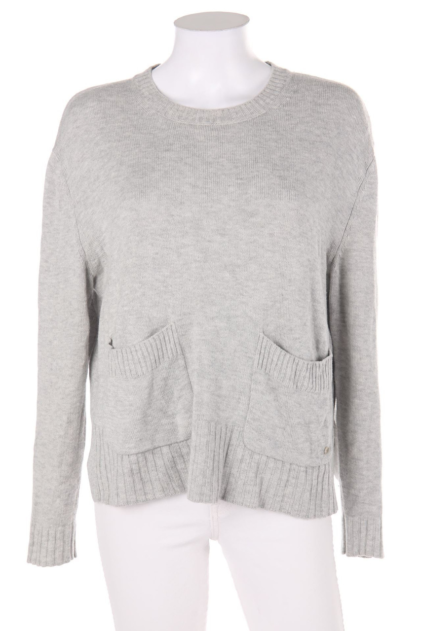 Marc O´Polo - crewneck pullover, Wool-Blend with Patch Pockets - S