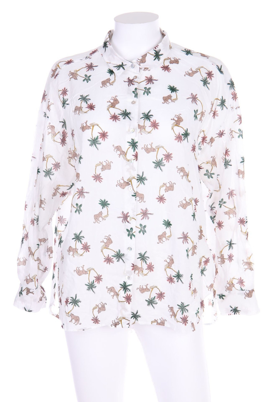 H&M - Oversize-Bluse mit Print - D 36