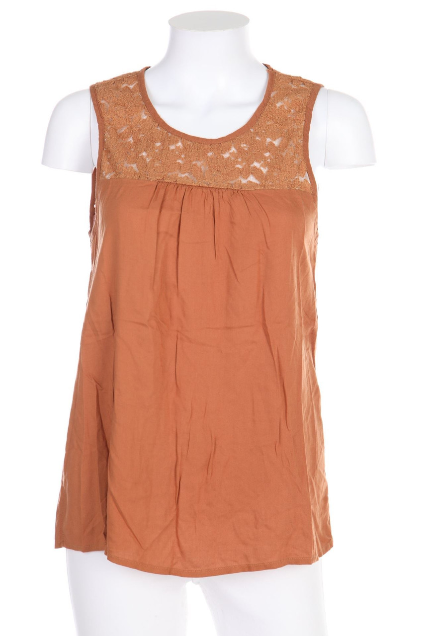 VERO MODA - Blusentop aus Viskose mit Spitzen-Einsatz - XS