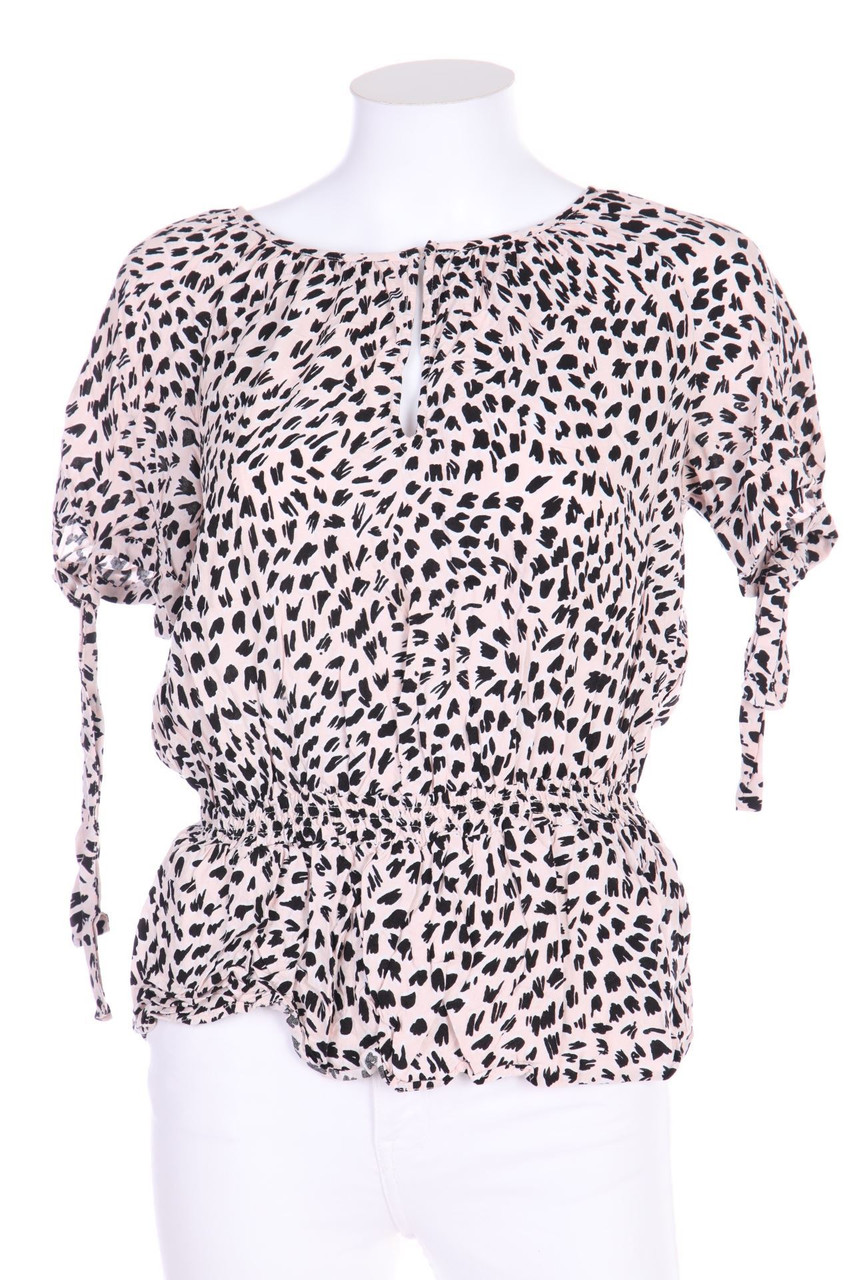 H&M - Kurzarm-Bluse mit Punkten - D 38