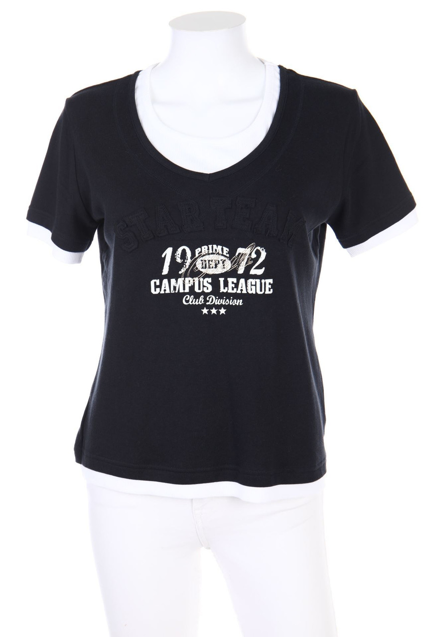 Yessica by C&A - Kurzarm-Shirt mit Print im Layer Look - M