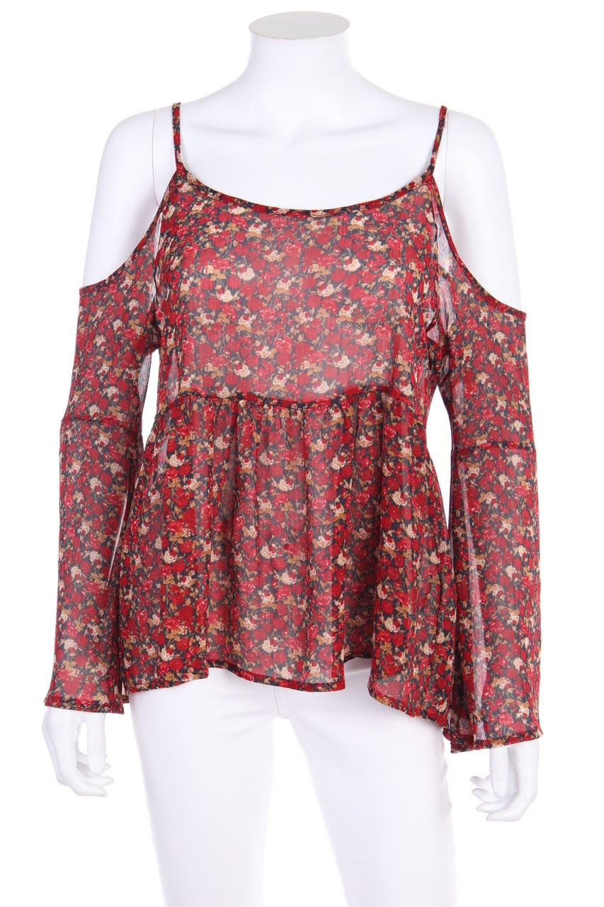 Shana - Blouse with Cut-outs with floral print - M