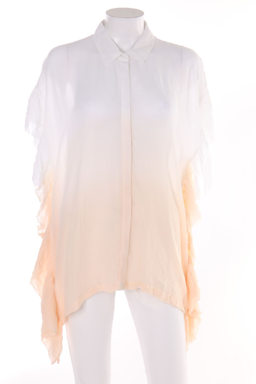 RELIGION - Shortsleeve Blouse with Dip Dye-Effect with Frills - XL