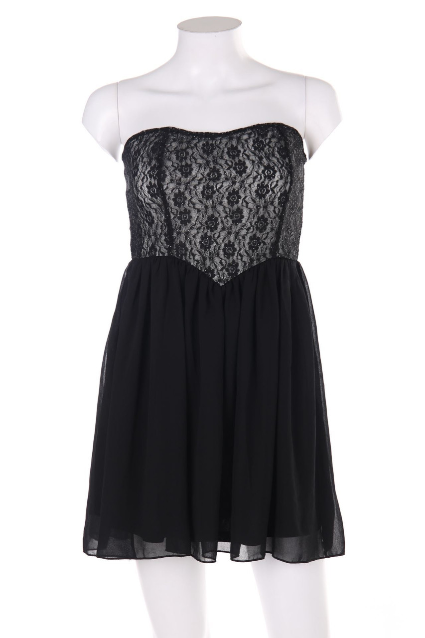 FB SISTER - Bandeau-Kleid mit Spitzen-Einsatz - M