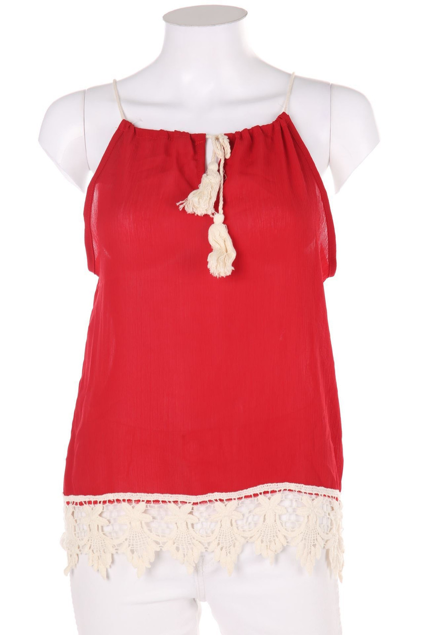 SECONDHAND - Blouse with Crochet Knit Details - M