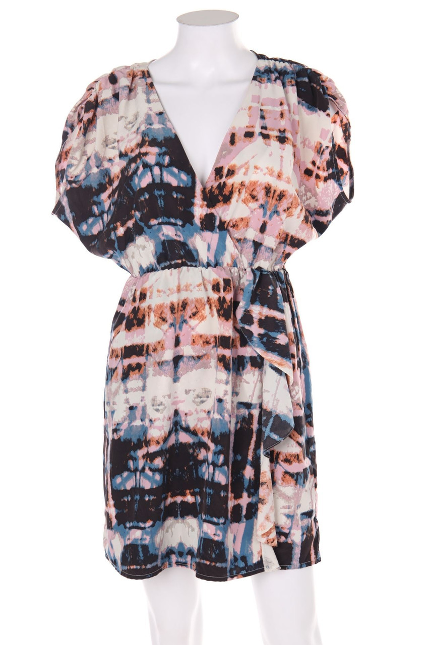 H&M - Kleid in Wickel-Optik mit Print - D 36