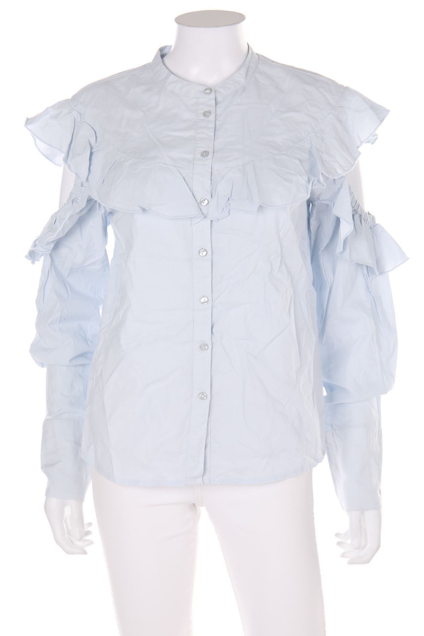 VILA - Volant-Bluse mit Cut-outs - L