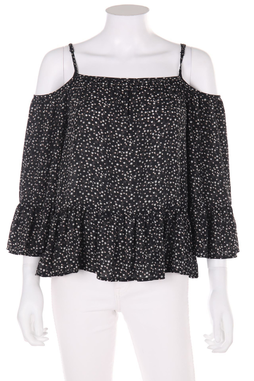 H&M - Carmen-Bluse mit floralem Muster - D 36