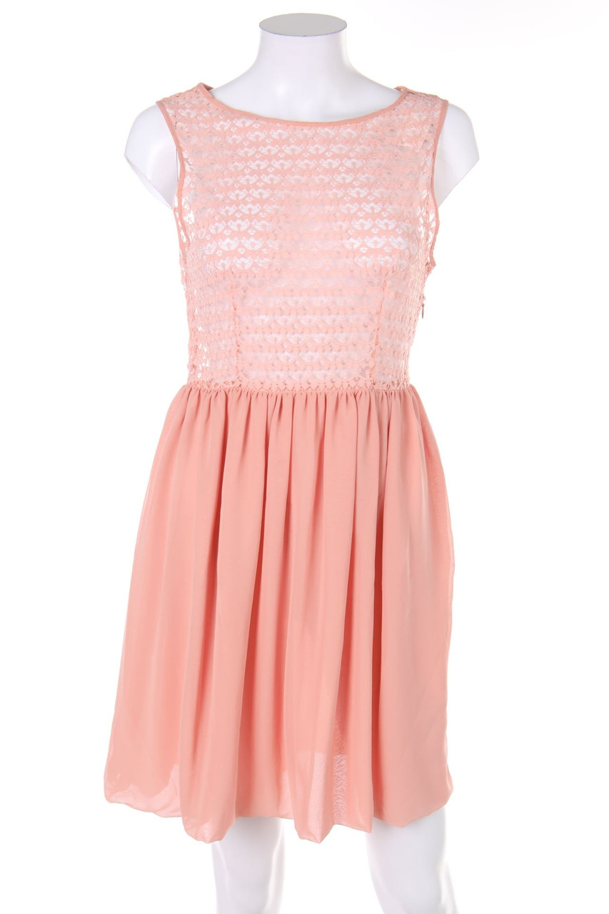 No Label - Lace Dress, Lace with Ruffles - M