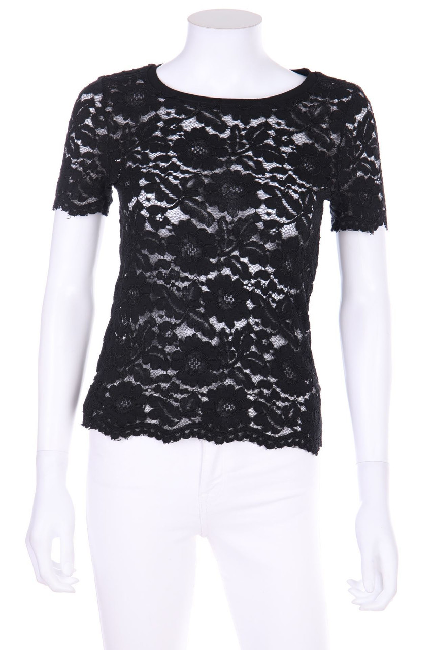 NEW LOOK - Spitzen-Kurzarm-Bluse - S