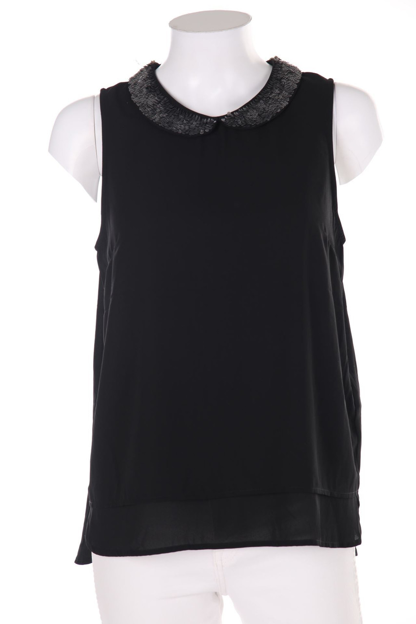 Pimkie COLLECTION - ärmellose Hemd-Bluse mit Pailletten - M