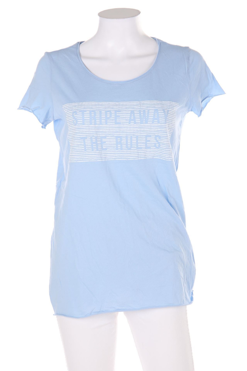 YAYA - Kurzarm-Shirt mit Statement-Print - M