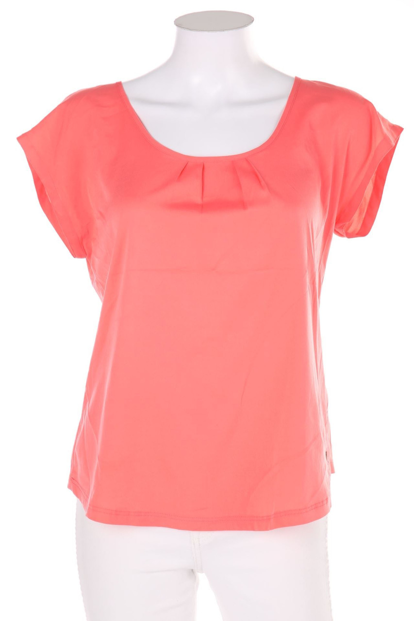 Livre - Kurzarm-Bluse mit Reißverschluss - D 38