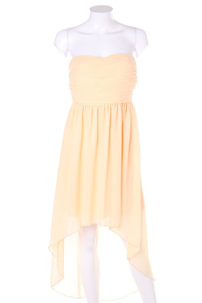 VILA - Vokuhila-Abendkleid mit Raffungen - M