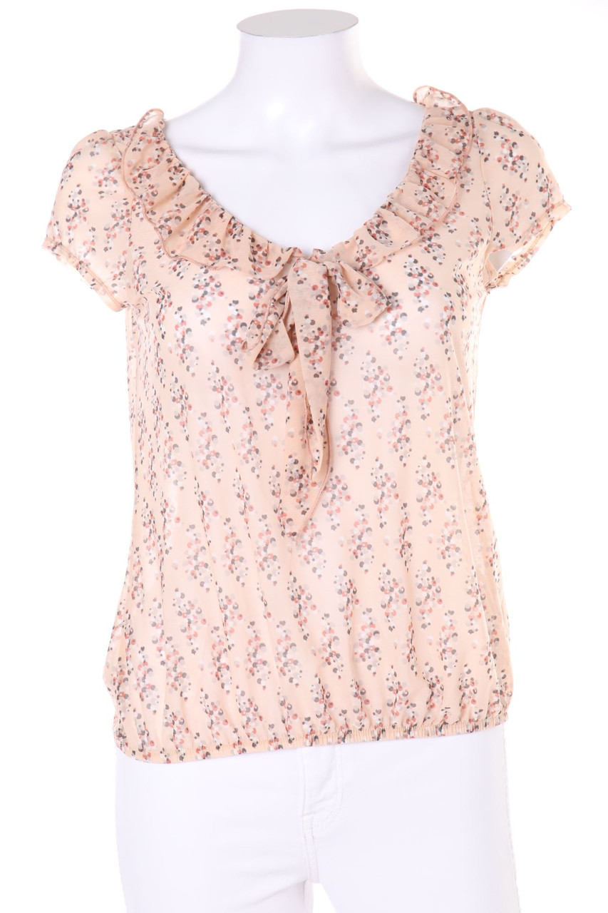 promod - Kurzarm-Shirt mit Volants - S