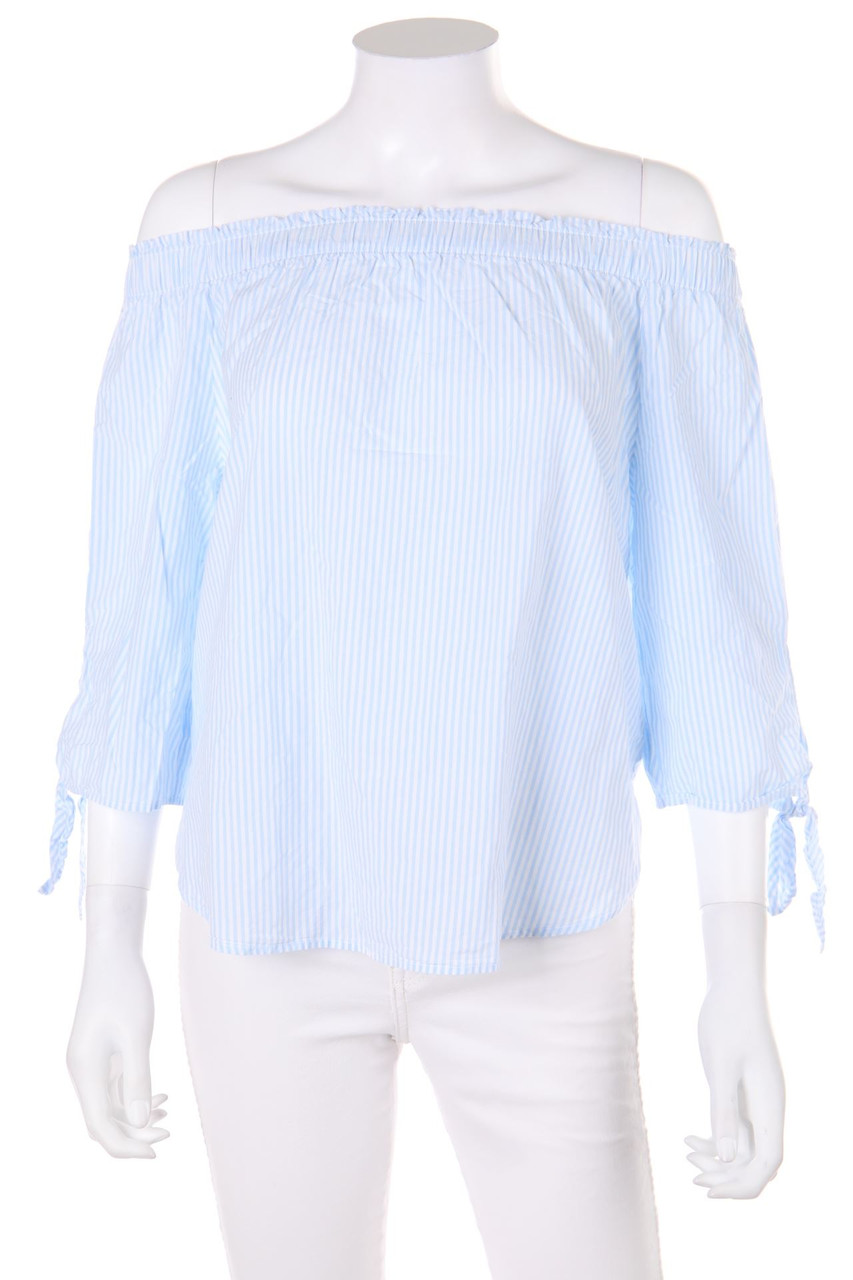 H&M LOGG - Carmen-Bluse mit Streifen - D 34