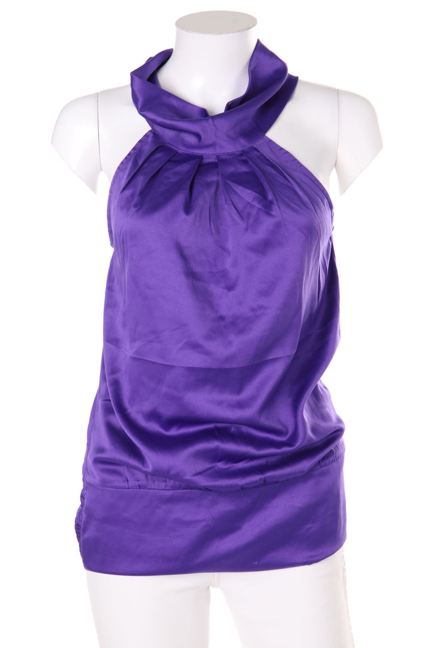 VERO MODA - Blusentop aus Satin mit Falten - XS