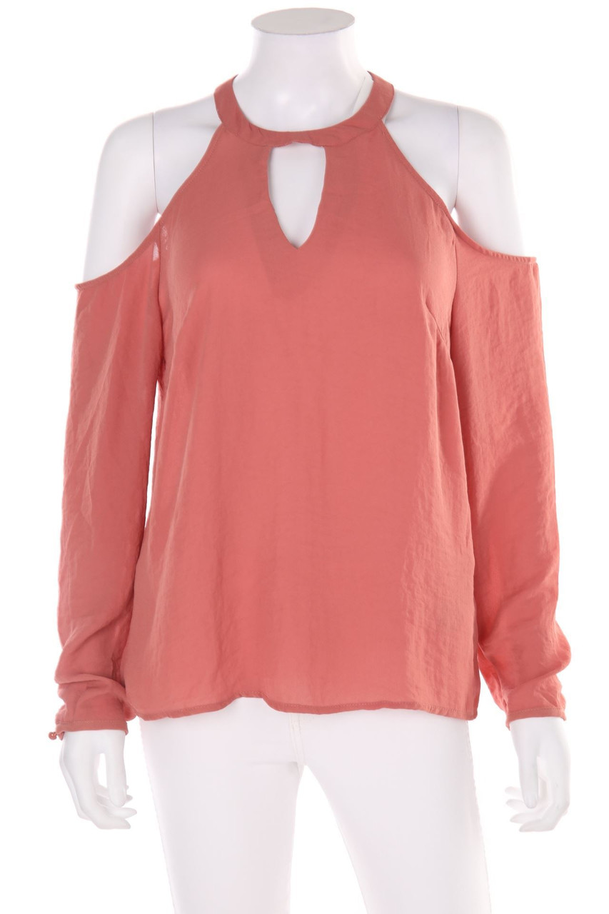 AMISU - Cold-Shoulder-Bluse aus Crêpe - XS