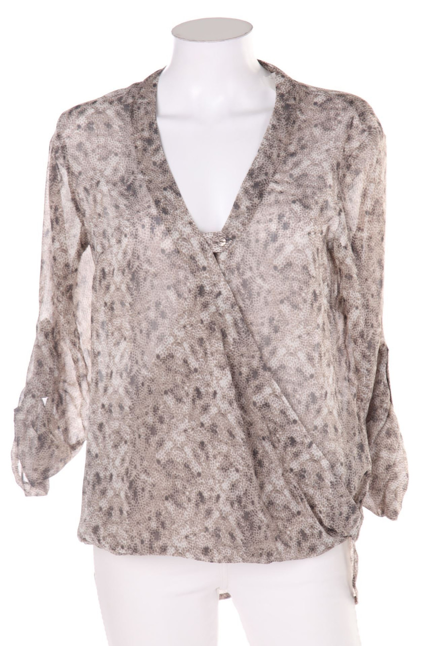 TOM TAILOR - Bluse in Wickel-Optik mit Muster - D 38