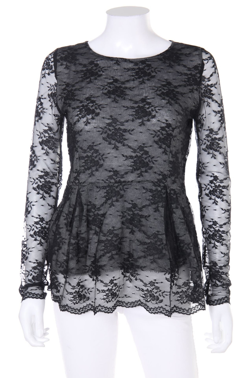 Zara Knit - Bluse aus Spitze mit Wolle - M