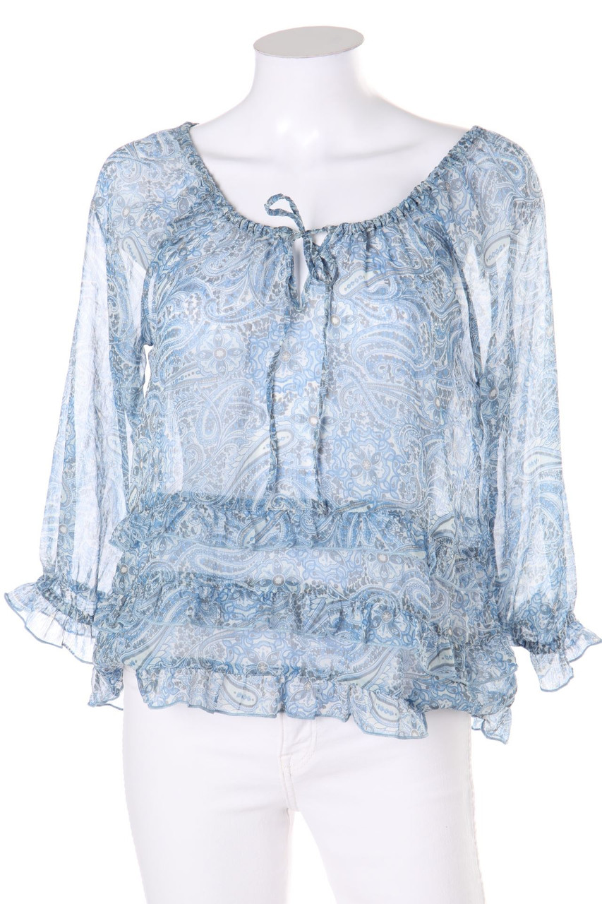 H&M - Volant-Bluse mit Paisley-Print - D 36