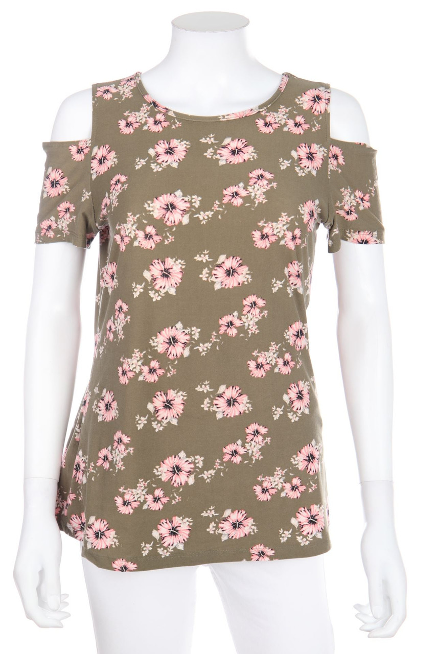 Chicorée - Shortsleeve-Shirt with Flower Print - XS