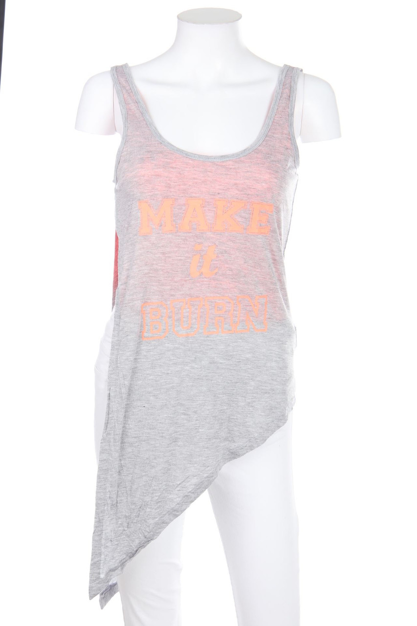 SECONDHAND - Sport Top, Layer Look with Asymmetrical Cut - M