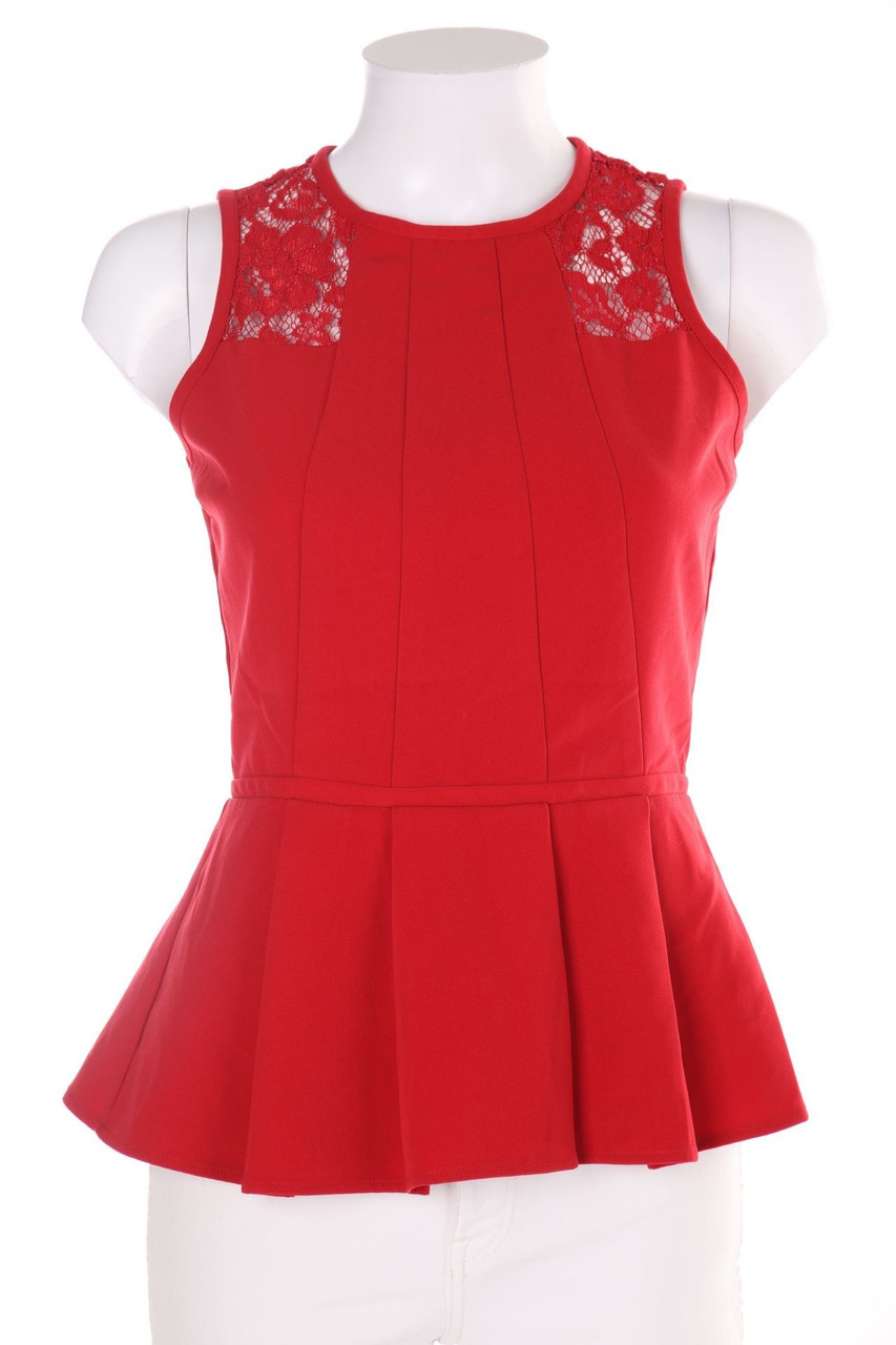 H&M - Blusentop mit Spitzen-Einsatz mit Schößchen - D 38