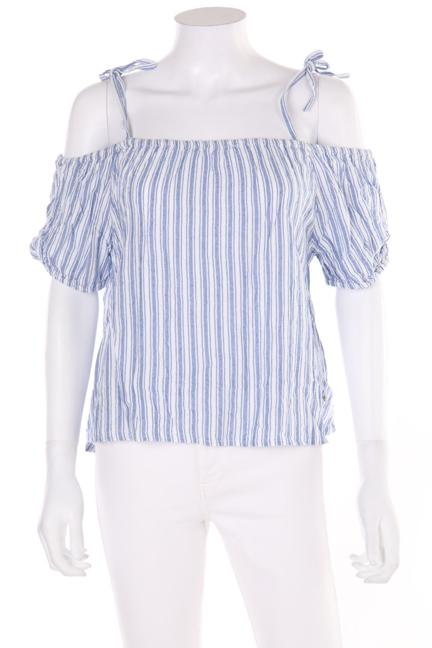 BROWNIE - Carmen-Bluse mit Streifen - D 40