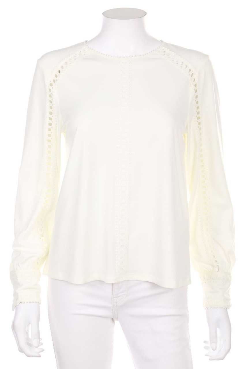 H&M - Bluse mit Spitzen-Einsatz - S