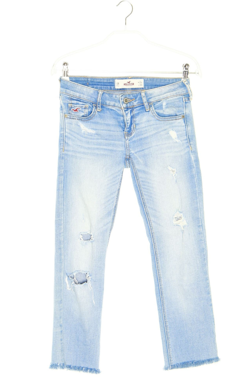 HOLLISTER - Distressed Cropped Jeans aus Baumwoll-Mix - W24