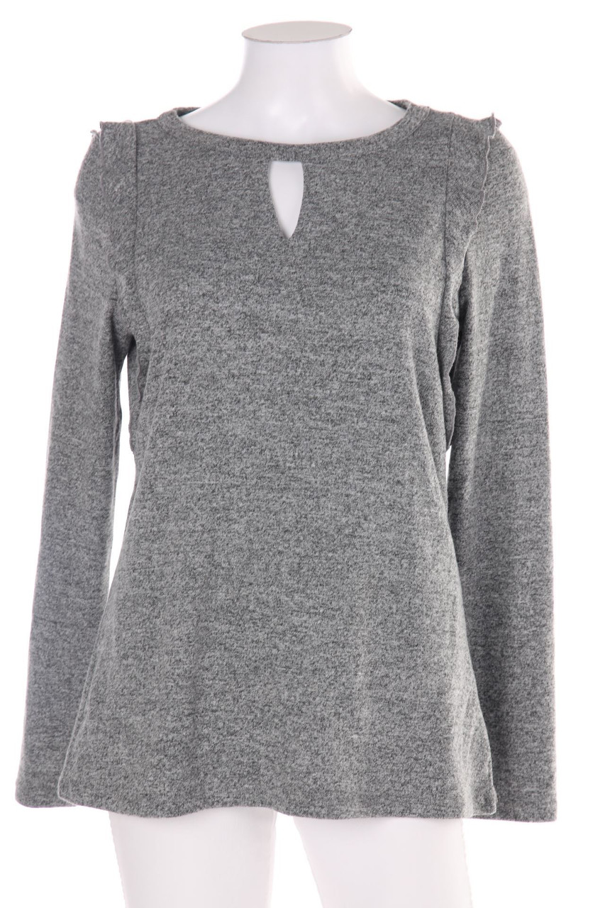 comma - Strick-Pullover mit Volants - D 38