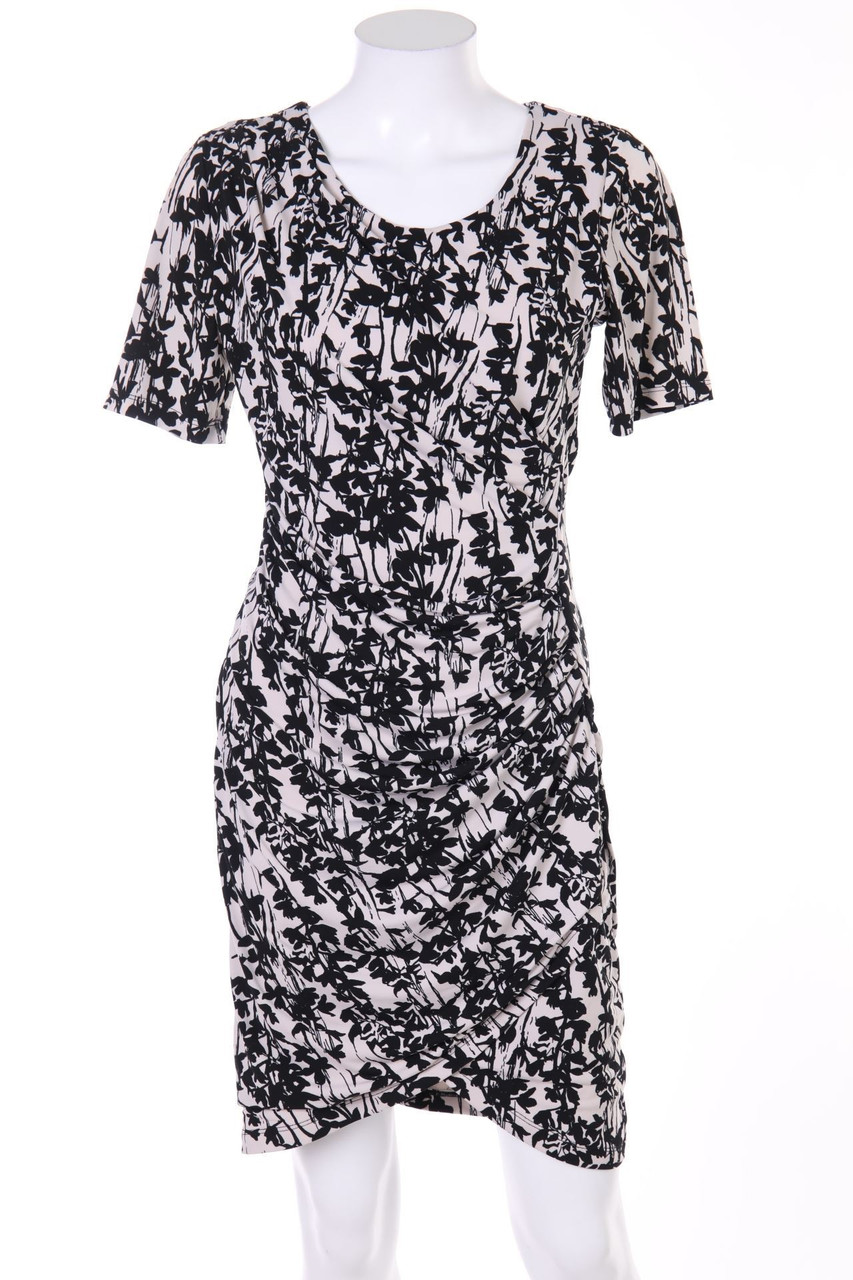 H&M - Print-Kleid mit Raffungen - S