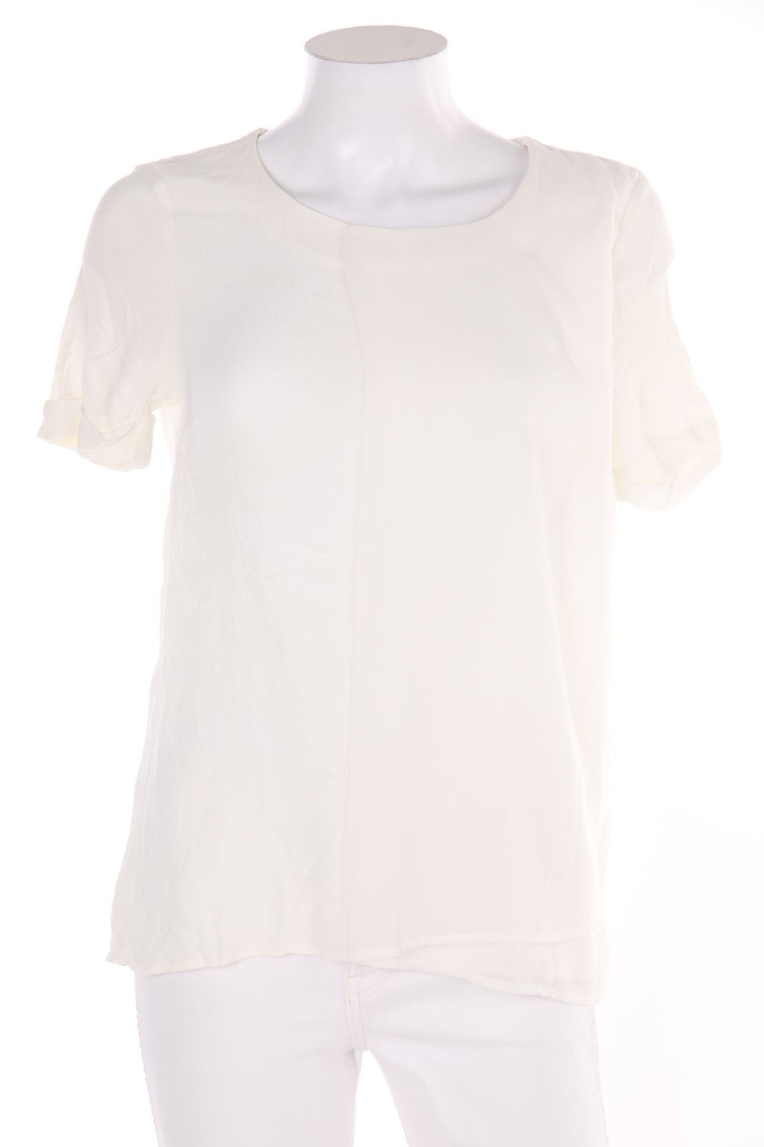 SEIDENSTICKER - Shortsleeve Blouse, Layer Look with Chiffon - D 36