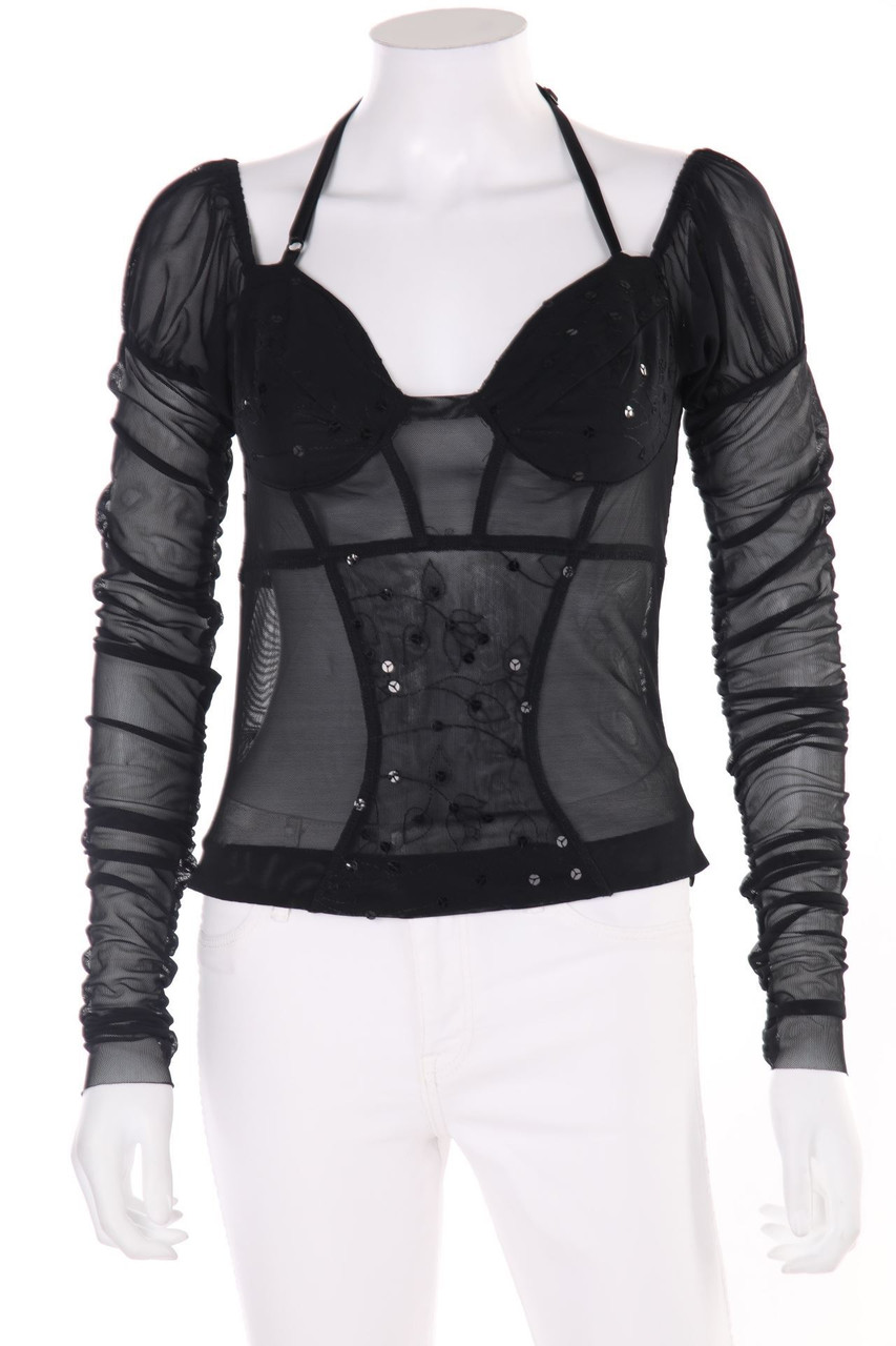CRISTINAEFFE - Top, Mesh with Sequins - D 34