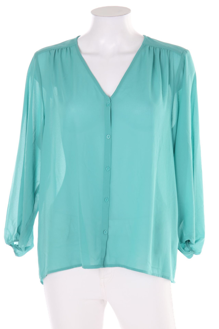 H&M - Bluse mit 3/4-Ärmel mit Raffungen - D 36