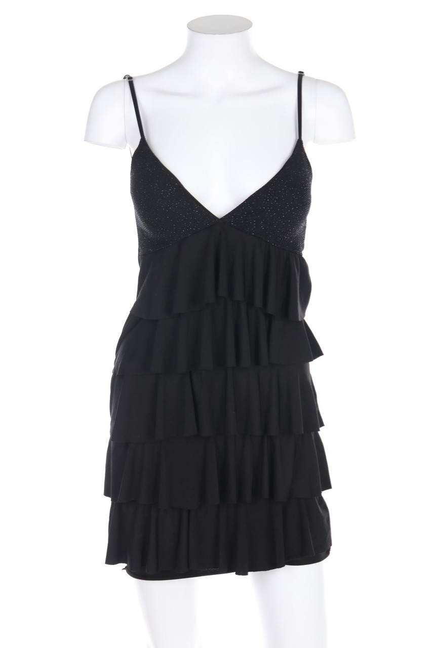 TODAY - Glitter-Dress, Layer Look with Volants - S