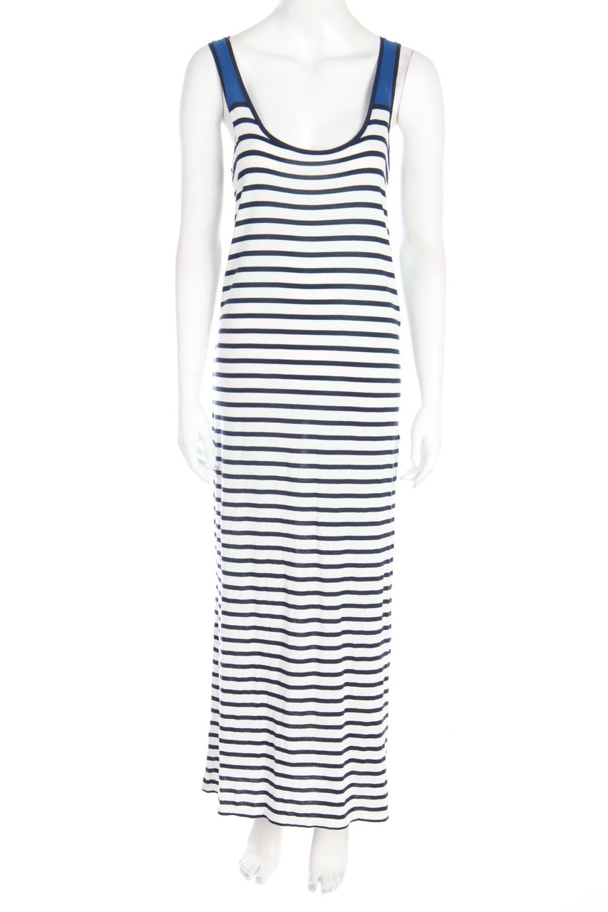 PETIT BATEAU - Maxi Dress, Jersey with Logo-Stitching - XS